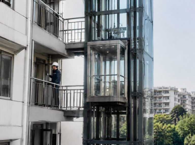 宝鸡旧楼加建观光电梯